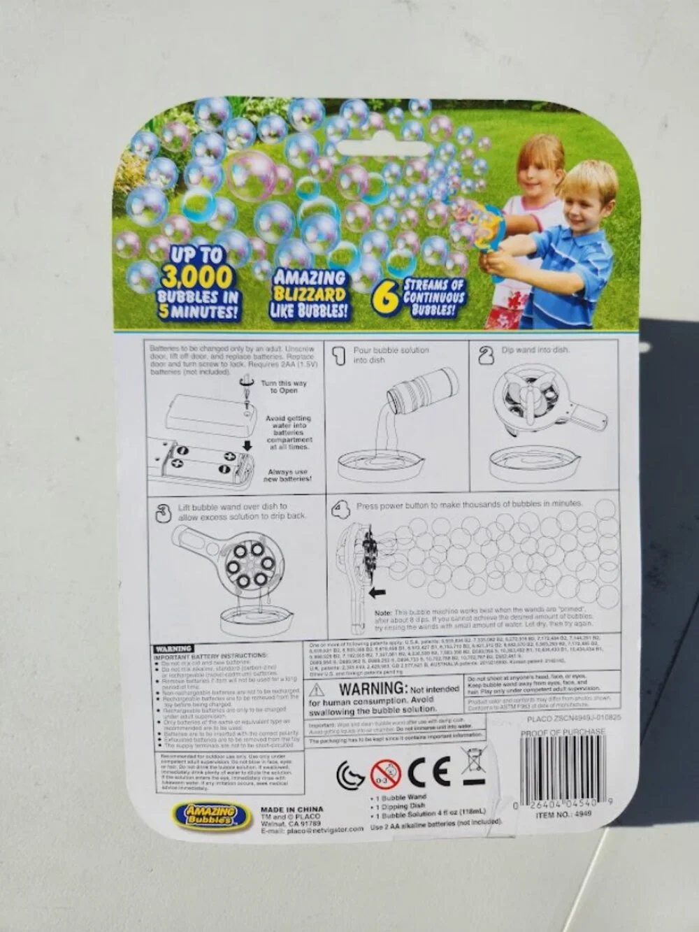 NEW Amazing Bubble Blizzard Toy Outdoor Backyard Picnic Stocking Stuffer